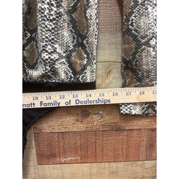 Oliveaceous Snake Print Long Sleeve Bodysuit Medium - Picture 4 of 10
